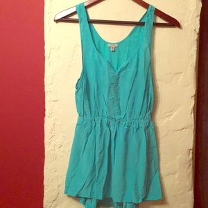 Aqua High-Low Aqua Ecoté Blouse